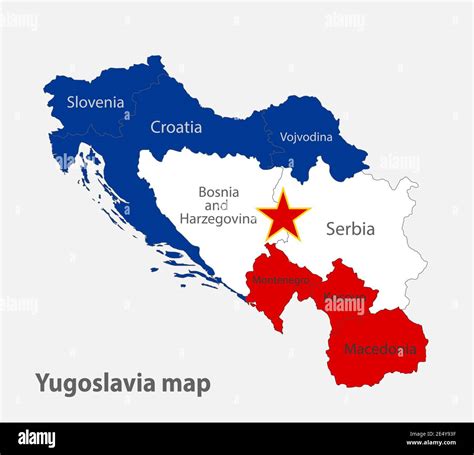 Yugoslavia People Vector Illustration Of Yugoslavia Map With Flag | The ...