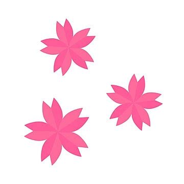 Pink Cherry Blossom Icons Vector Leaf Spring Material Vector, Leaf ...