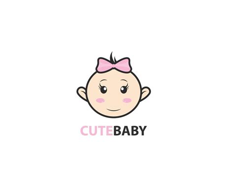 Cute Baby logo design - illustration 8495131 Vector Art at Vecteezy