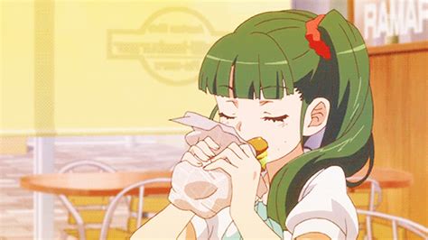 Anime girl eating burger - Cartoon GIFs & MP4 Videos - GIFPoster