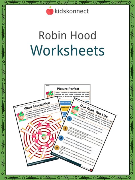 Robin Hood Worksheets & Facts | History, Cultural Significance