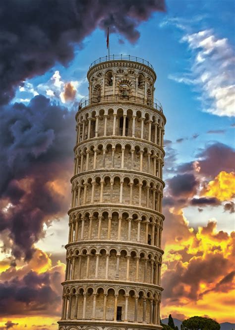 Visiting the Leaning Tower of Pisa, Italy, at Sunset