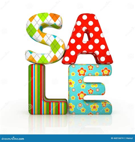 Sale Fabric Word On White Backround Stock Illustration - Image: 46016674