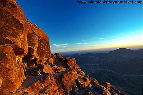 Mount Sinai Sunrise at the top of the Mountain in Egypt