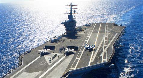 US Navy's Gigantic Supercarrier Launches Into Action - One Hell Of A ...