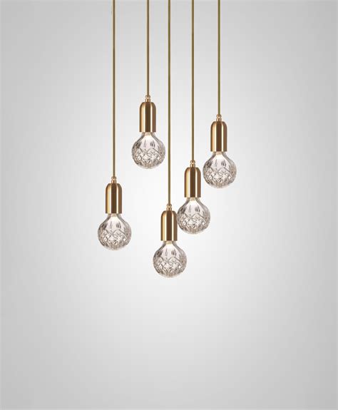 Crystal Bulb Chandelier 5 Piece