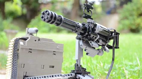 LEGO Mini Gun M134 vulcan weapon ( with real functions ) - YouTube