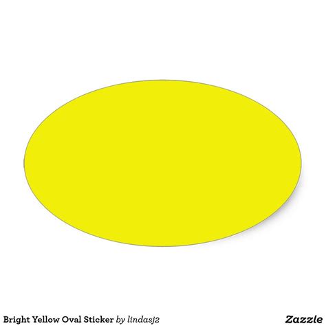 Bright Yellow Oval Sticker | Zazzle.com | Contemporary area rugs ...