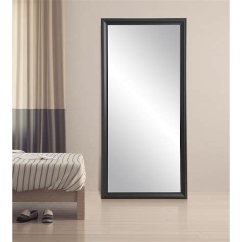 BrandtWorks 31-in W x 54-in H Matte Black Framed Wall Mirror in the ...