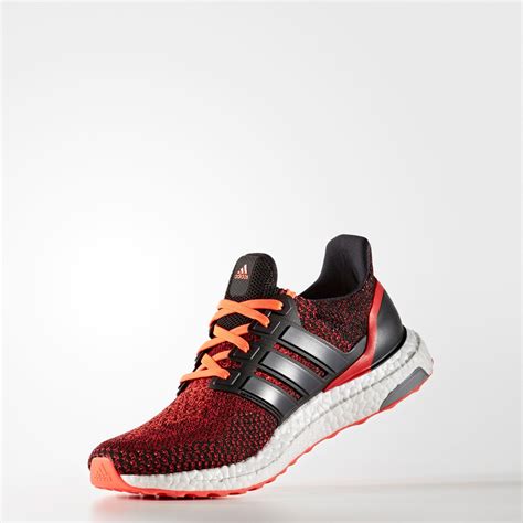 Adidas Mens Ultra Boost Running Shoes - Solar Red/Black - Tennisnuts.com