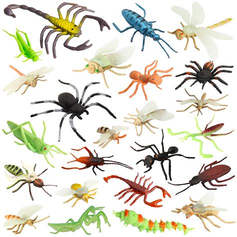 Buy PINOWU Insect Bug Toy Figures for Kids Boys Girls (24pcs), 2-4 ...