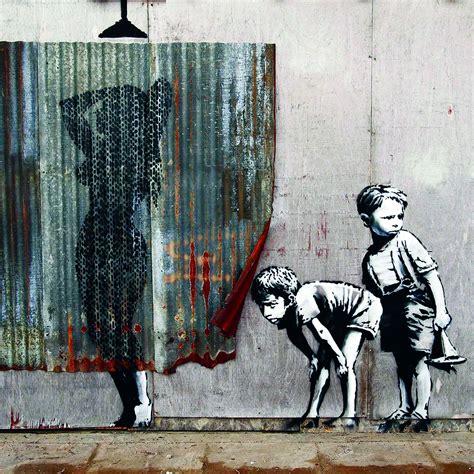 Banksy Boys and Shower Print, Banksy Street Art, Banksy Graffiti Art ...