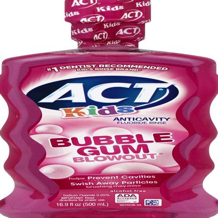 ACT® Kids Anticavity Bubblegum Blowout® Fluoride Mouthwash, 16.9oz ...