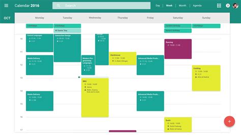 Redesign of Google's web calendar [Material Design] on Behance