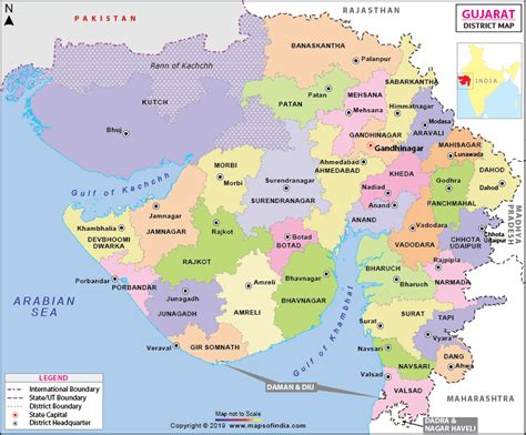 Political Map Of Gujarat - Terminal Map