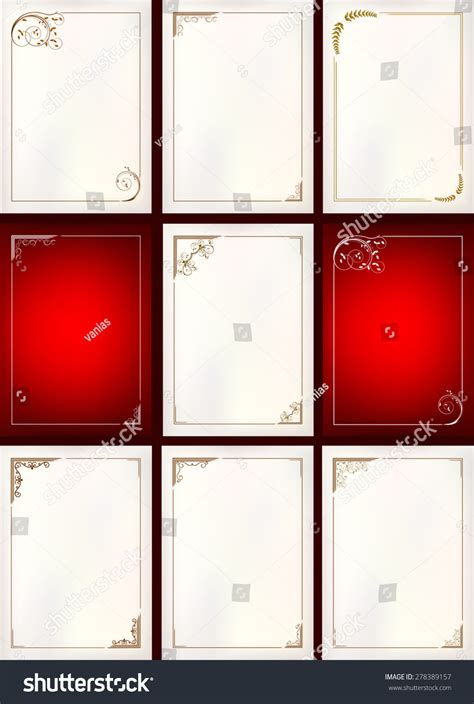 Vector Vintage Border Frame Set Stock Vector (Royalty Free) 278389157 ...