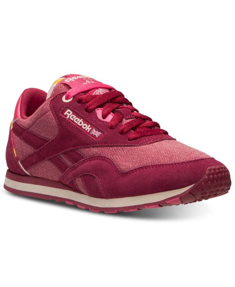 Reebok Women'S Classic Nylon Slim Jacquard Casual Sneakers From Finish ...