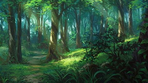 Anime Forest Scenery (Page 1), Cool Anime Forest HD wallpaper | Pxfuel