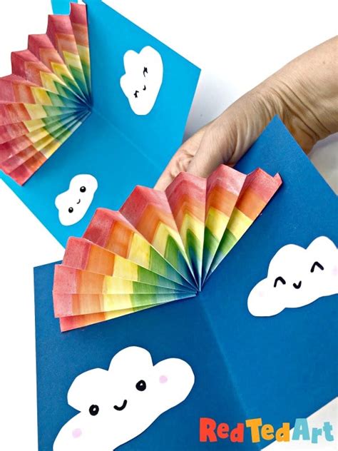 How to Make an Easy Pop Up Rainbow Card - Red Ted Art - Kids Crafts