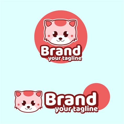 Free Vector | Cat cute brand mascots logo character