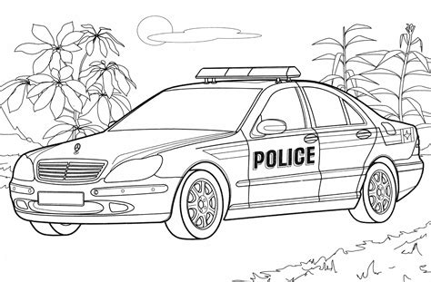 Voiture De Police Coloriage