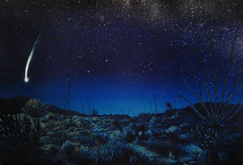 Desert Night Painting at PaintingValley.com | Explore collection of ...