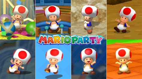 Evolution Of Toad In Mario Party Games (Playable) [2003-2016] - YouTube