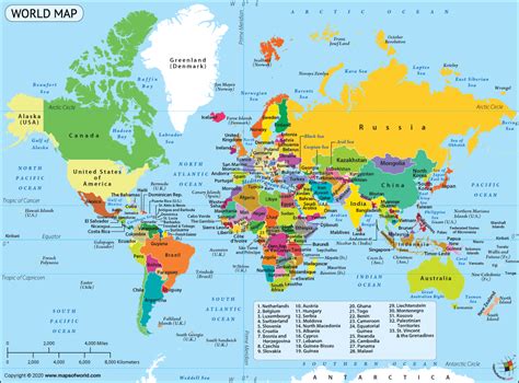 Map Of The World Showing Countries Names - Fayina Theodosia