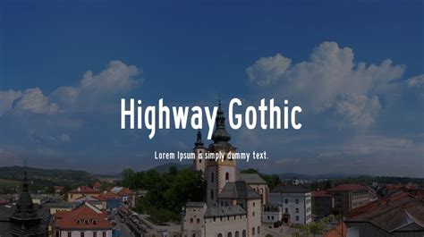 Highway Gothic Font Family : Download Free for Desktop & Webfont