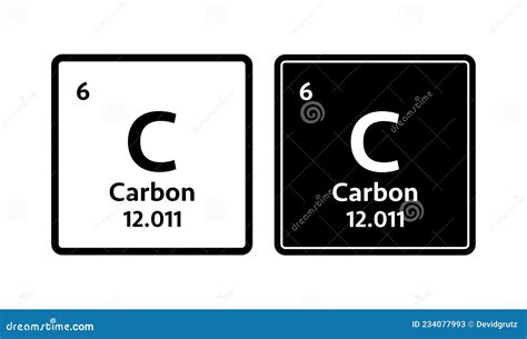 Carbon Symbol Yellow Cube Royalty-Free Stock Photography ...