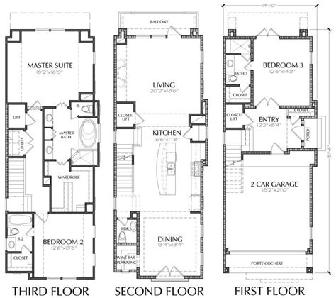 3 Storey Townhouse Floor Plans - floorplans.click