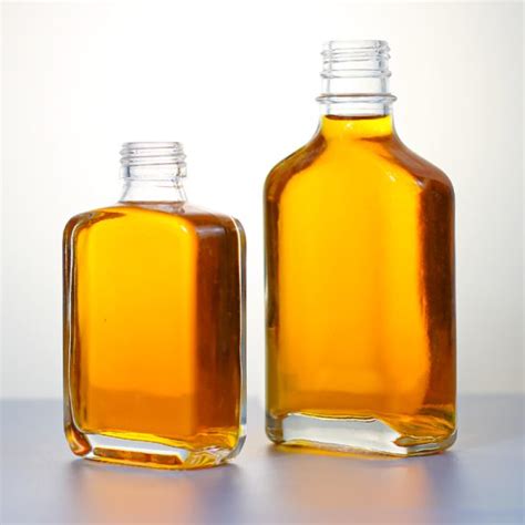 Small flat glass bottles screw top - Link Glass Bottle Manufacturer