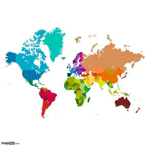 Colorful World Maps To Color Map Coloring Page With World Map Colour In ...