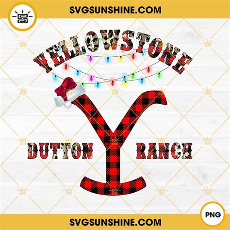 Yellowstone Dutton Ranch Christmas PNG, Yellowstone Buffalo Plaid PNG ...