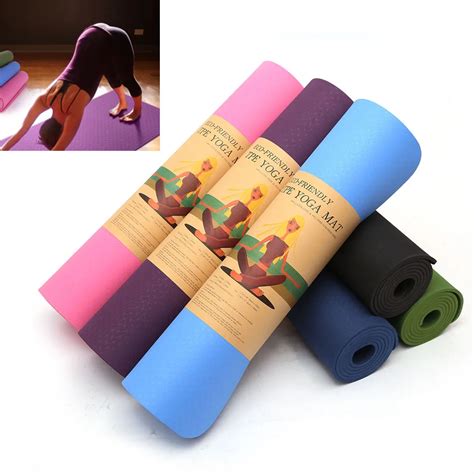 6MM TPE Non slip Yoga Mats For Fitness Tasteless Brand Pilates Mat 8 ...