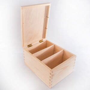 1/2/3x Plain Wooden CD Keepsake Storage Box / Wood Natural Boxes for ...