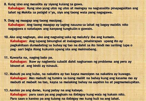 Mga Salawikain Tungkol Sa Edukasyon At Kahulugan Baekahulu - Mobile Legends