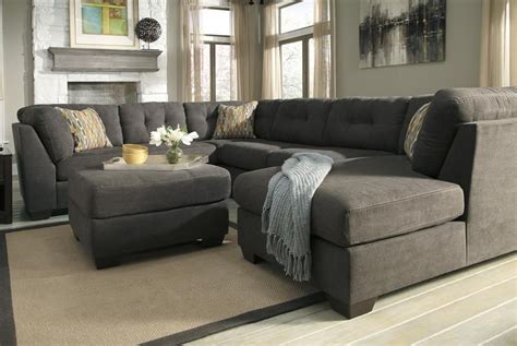 Dark Grey Plush Sectional Sofa - Sofa Design Ideas