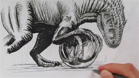 Indominus Rex Drawing Head