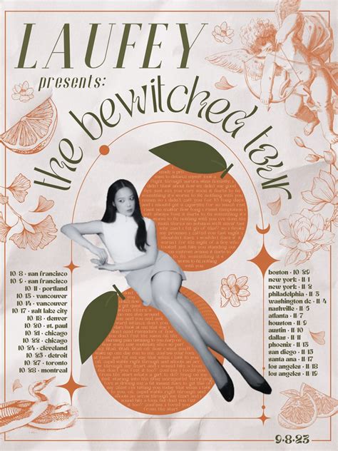 laufey bewitched tour poster in 2023 | Music poster ideas, Graphic ...