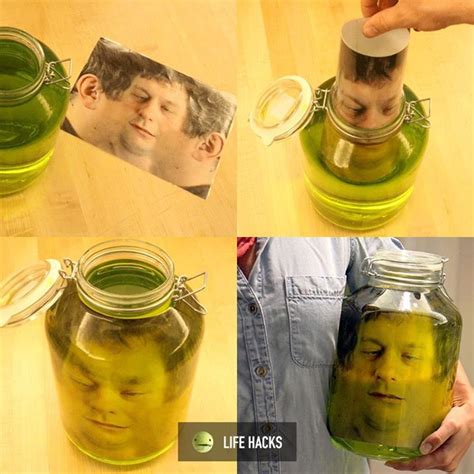 How to create a head in a jar and prank | Head in a jar, Halloween life ...