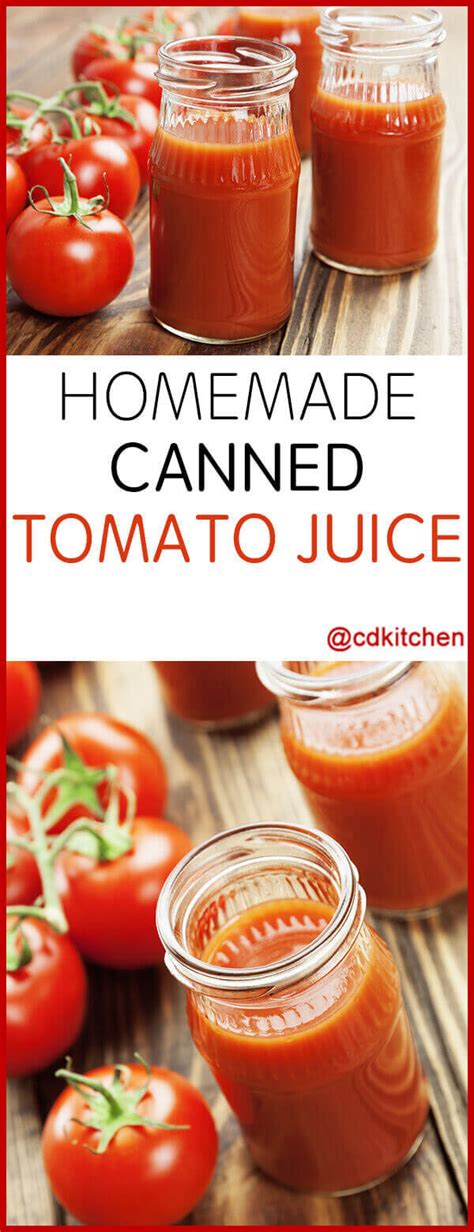 Homemade Canned Tomato Juice Recipe | CDKitchen.com