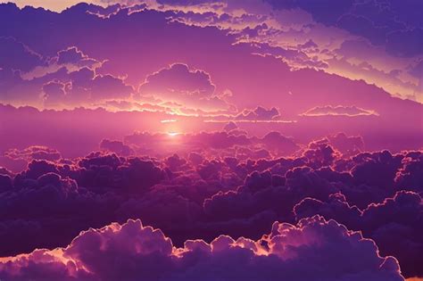 Premium Photo | Purple and pink clouds above ground sunrise dramatic sky