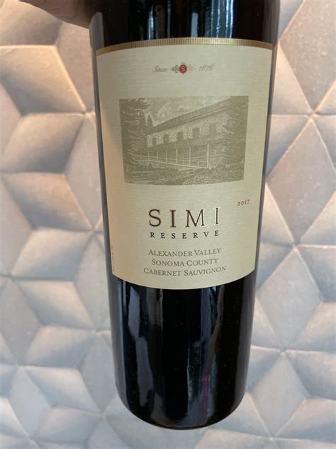 2019 Simi Cabernet Sauvignon Reserve Alexander Valley, USA, California ...