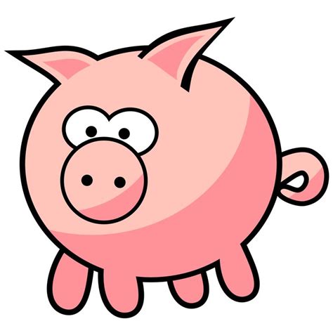 Cartoon Pig by @qubodup, Cute pig (I hope)., on @openclipart | bulletin ...