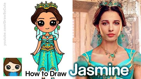 How to Draw Princess Jasmine | Disney Aladdin New - YouTube in 2020 ...