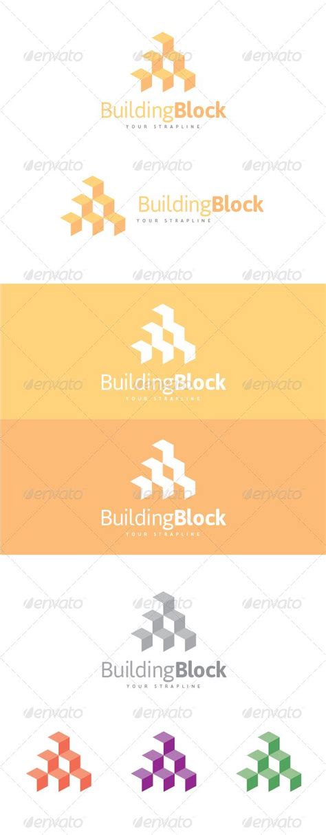 Building Block Logo | Logo design template, Logo design, Building blocks