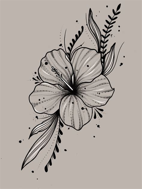 Hibiscus Tattoo Stencil - Printable Calendars AT A GLANCE