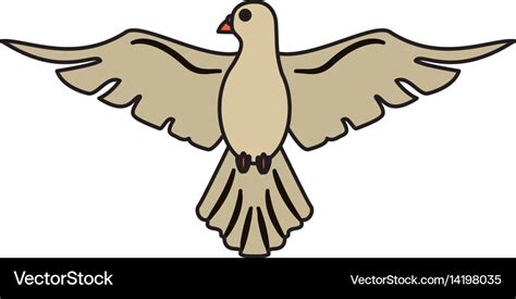 Holy spirit dove symbol peace Royalty Free Vector Image