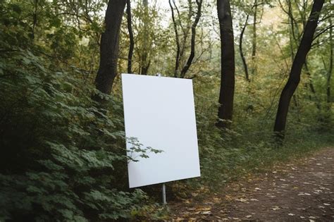 Premium Photo | A blank white mockup sign isolated outside ai generative